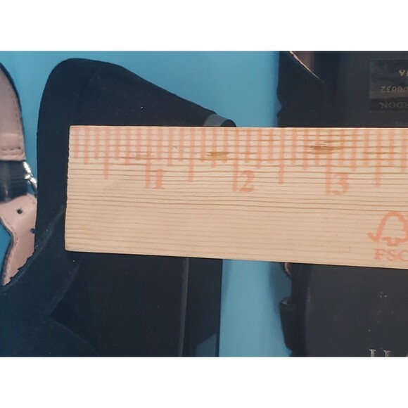 Tayran Sz 8 Wedge Sandal Strappy Slingback  Buckle Black Goth Preppy Summer - Picture 10 of 12